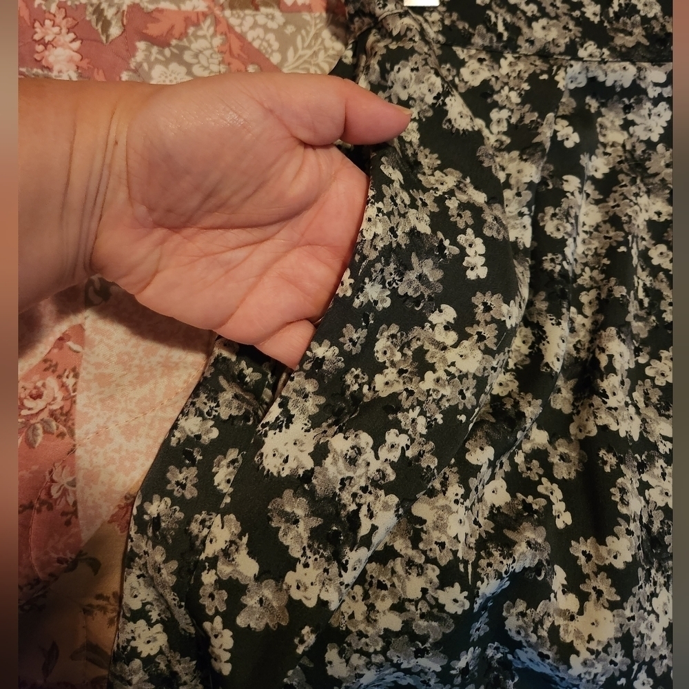 Zara Trafaluc Grey Floral Joggers w Pockets Size M - Picture 5 of 8